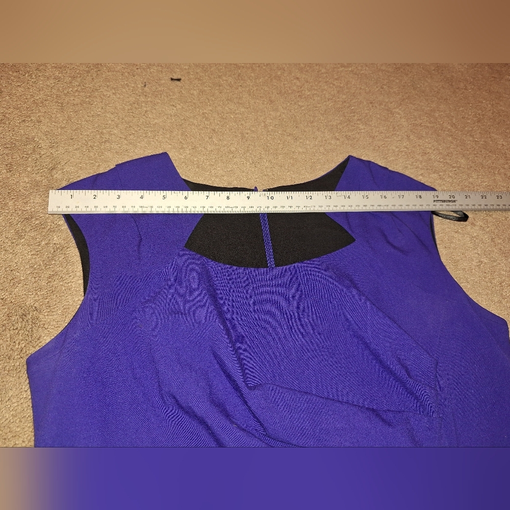 Calvin Klein Sleeveless Purple / Blue Midi Dress / Size 14w - Picture 6 of 11